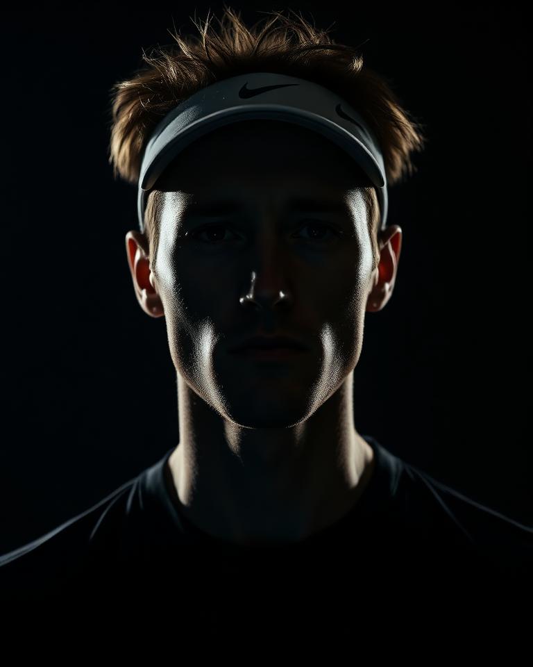 Portrait of Nika Marani under court lights
